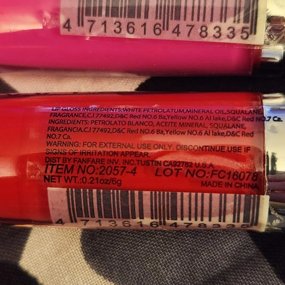 Amuse Society Lip Gloss Set Pink and Red Kiss Me XOXO